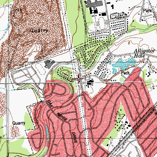 Topographic Map of Sweethome Baptist Church Round Rock, TX