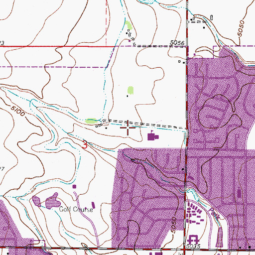 Topographic Map of Louden Ditch, CO