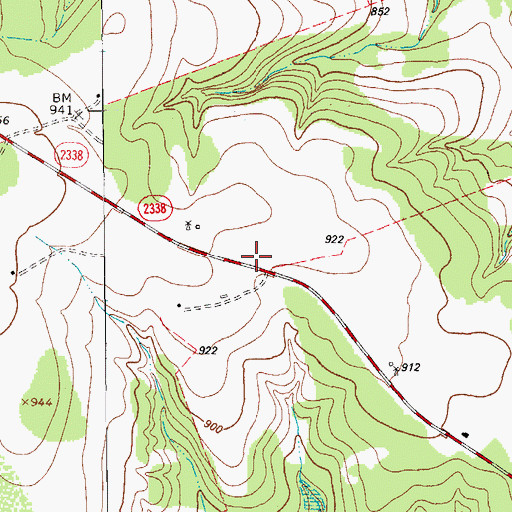 Topographic Map of Church of Christ, TX