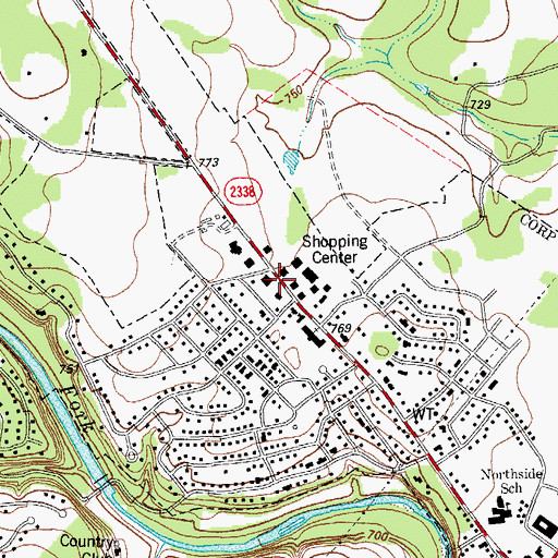Topographic Map of Faith Lutheran Church, TX