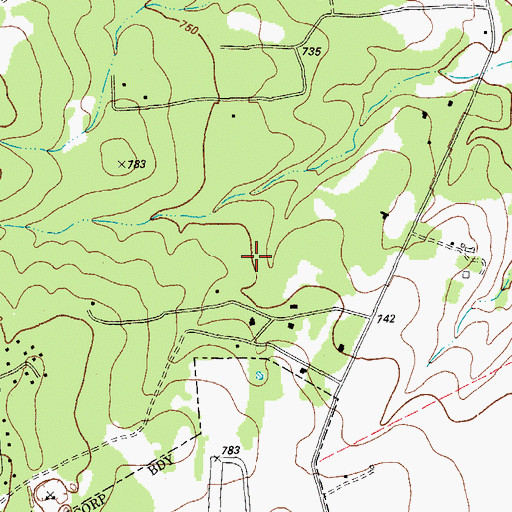 Topographic Map of Georgetown Church of Jesus Christ of Latter Day Saints, TX