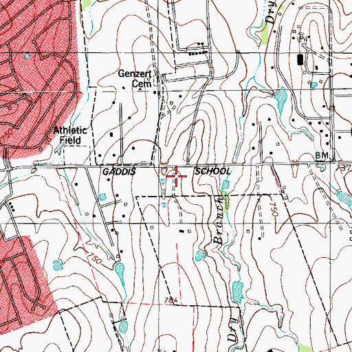 Topographic Map of Grace Presbyterian Fellowship Church, TX