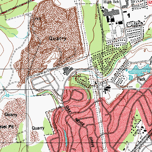 Topographic Map of Crossroads Chapel Church (historical), TX