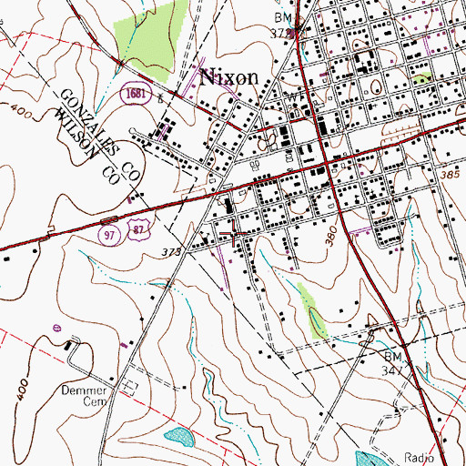 Topographic Map of First Temple Assembly of God Church, TX