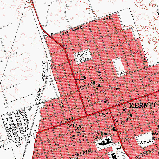 Topographic Map of Northside Baptist Church, TX