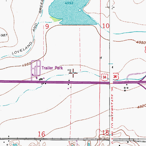 Topographic Map of Farmers Ditch, CO