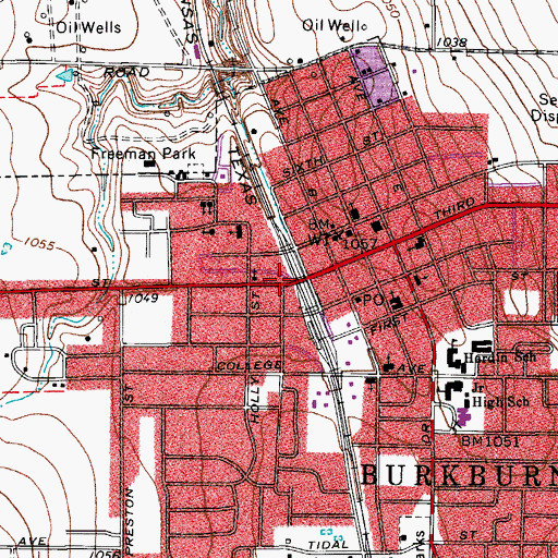 Topographic Map of Apostolic Faith United Pentecostal Church, TX