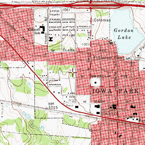 Topographic Map of United Pentecostal Church, TX