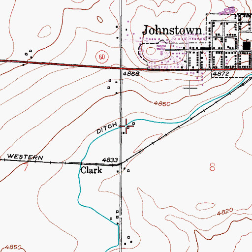 Topographic Map of Hillsboro Ditch, CO