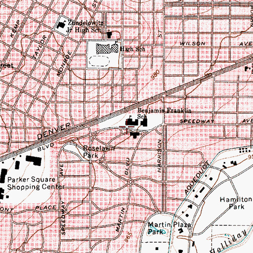 Topographic Map of Fain Presbyterian Church, TX