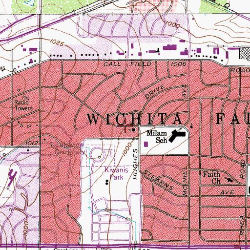 Topographic Map of Trinity Presbyterianchurch, TX