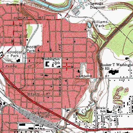 Topographic Map of Emmanuel Seventh Day Adventist Church, TX