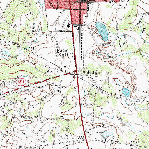 Topographic Map of Electra Community Church, TX