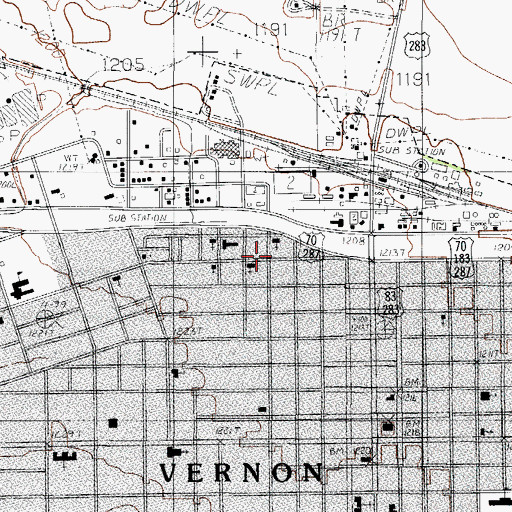 Topographic Map of First Baptist Church, TX