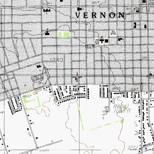 Topographic Map of Vernon Baptist Church, TX