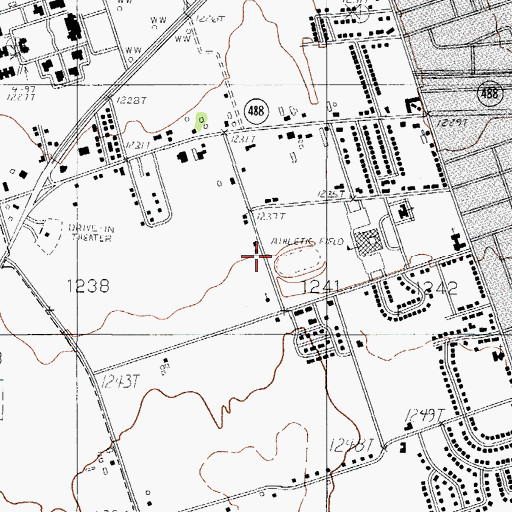 Topographic Map of Vernon Church of God, TX