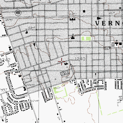 Topographic Map of Grace Episcopal Church, TX
