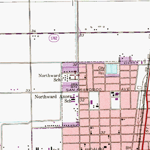 Topographic Map of Calvario Assembly of God Church, TX