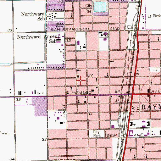Topographic Map of Iglesia Bautista Mexicana Church, TX