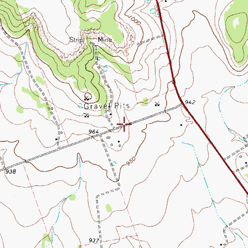 Topographic Map of Community Baptist Church, TX