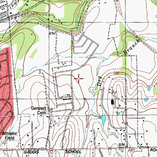 Topographic Map of Faith Community Baptist Church, TX