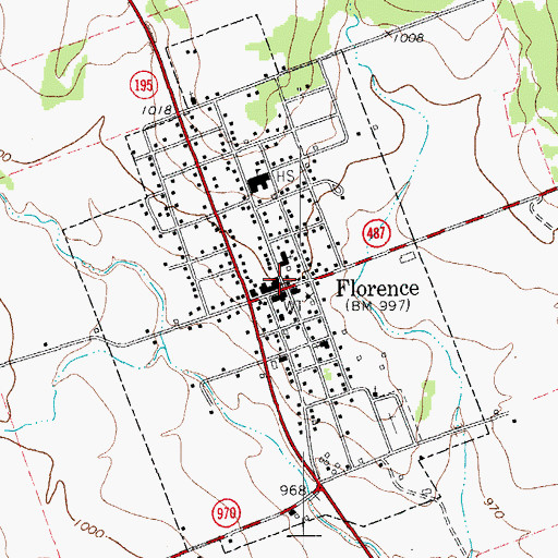 Topographic Map of First Baptist Church, TX