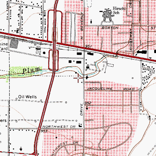 Topographic Map of Beverly Drive United Methodist Church, TX
