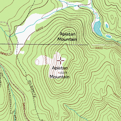 Topographic Map of Apiatan Mountain, CO