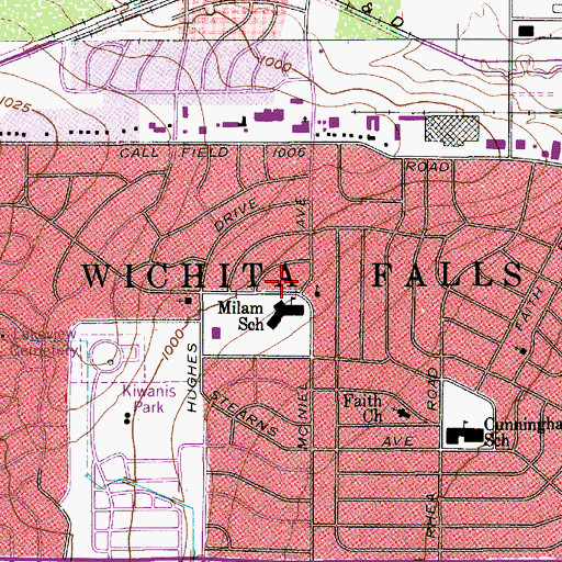 Topographic Map of Saint Marks United Methodist Church, TX