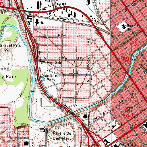 Topographic Map of Scotland United Methodist Church, TX