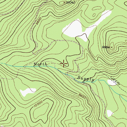Topographic Map of Supply Creek Trail, CO