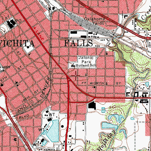Topographic Map of Saint Matthews Baptist Church, TX