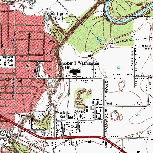 Topographic Map of Saint Paul Missionary Baptist Church, TX