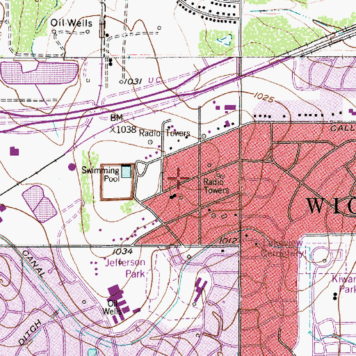 Topographic Map of Southwest Baptist Church, TX