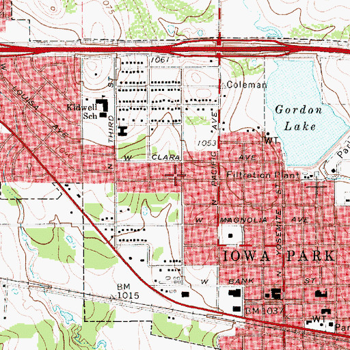 Topographic Map of Christ the King Catholic Church, TX