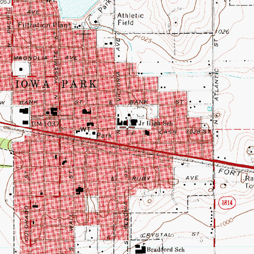 Topographic Map of Church of God, TX