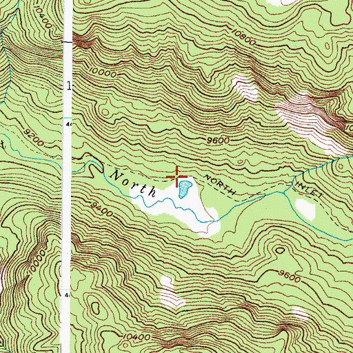 Topographic Map of North Inlet Trail, CO