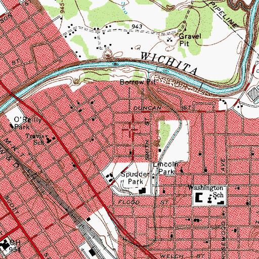 Topographic Map of Full Gospel Powerhouse Church of God in Christ, TX