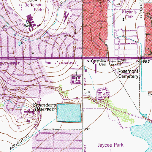 Topographic Map of Fairway Baptist Church, TX