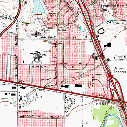 Topographic Map of First Seventh Day Baptist Church, TX