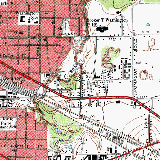Topographic Map of Greater Saint Mark Baptist Church, TX