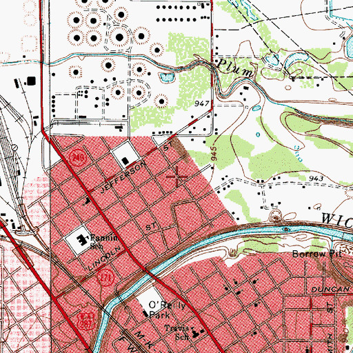 Topographic Map of Morning Star Baptist Church, TX