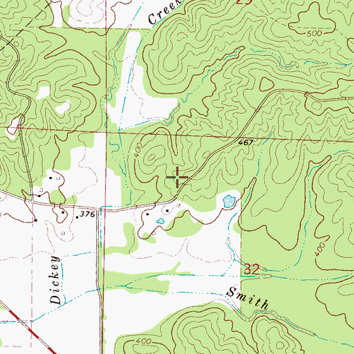 Topographic Map of Crocker Cemetery, MS