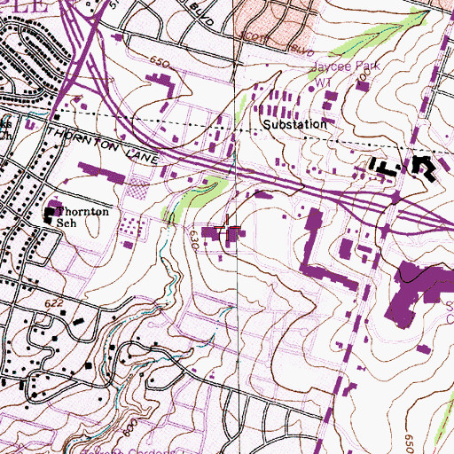 Topographic Map of McLane Children's Scott and White Hospital, TX