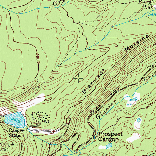Topographic Map of Bierstadt Moraine, CO
