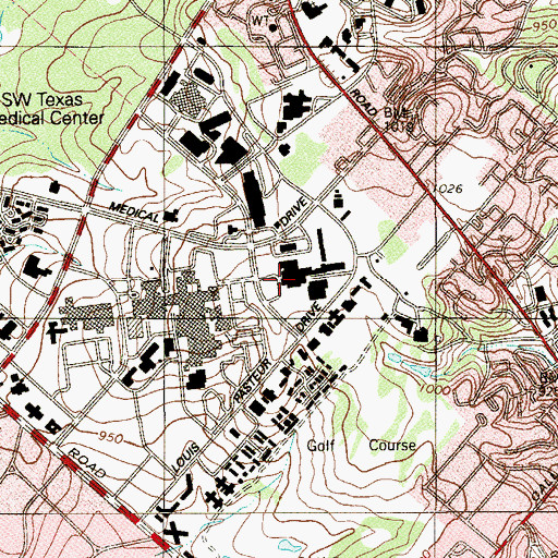 Topographic Map of Methodist Children's Hospital, TX