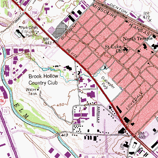 Topographic Map of Texas Specialty Hospital, TX