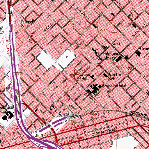 Topographic Map of Our Childrens House at Baylor, TX