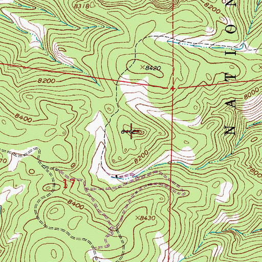 Topographic Map of Elk Ridge, CO