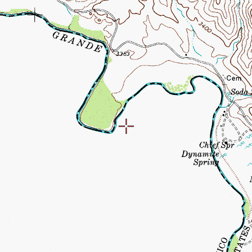 Topographic Map of Indian Hot Springs, TX
